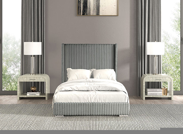 Cadwell E.King, Queen, & Full Bed White, Gray, & Black - California Furniture (Coachella, CA)