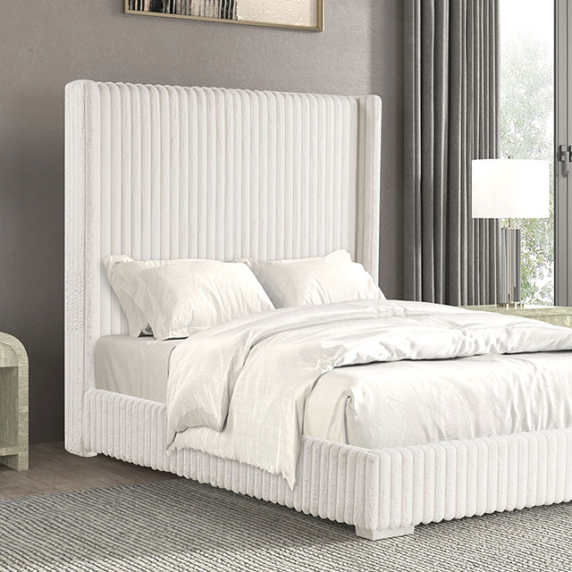 Cadwell E.King, Queen, & Full Bed White, Gray, & Black - California Furniture (Coachella, CA)