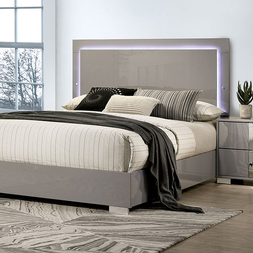 Sinistra Bed Beige, Black, White - California Furniture (Coachella, CA)