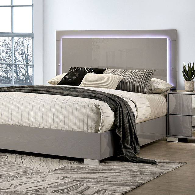 Sinistra Bed Beige, Black, White - California Furniture (Coachella, CA)