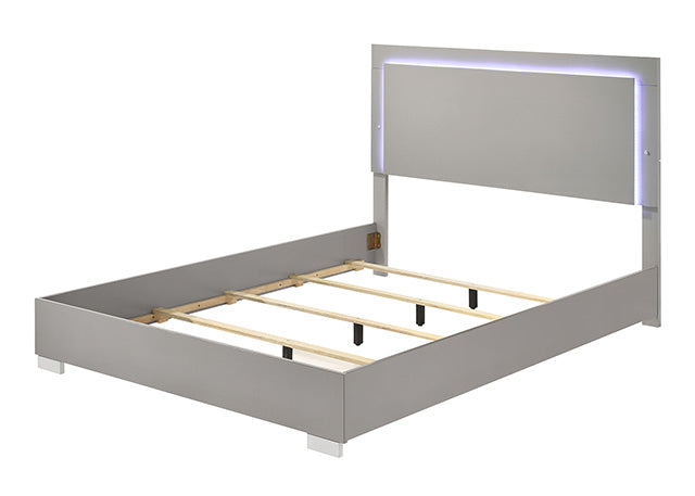 Sinistra E.King & Queen Bed White, Black & Beige - California Furniture (Coachella, CA)