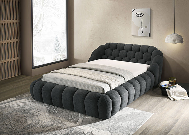 Newquay E.King & Queen Bed White, Grey, & Black - California Furniture (Coachella, CA)