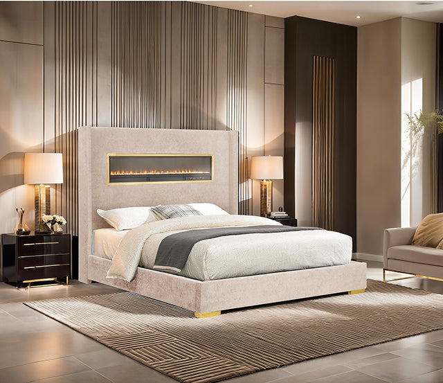 Danvers Bed Beige, Black, & Grey - California Furniture (Coachella, CA)