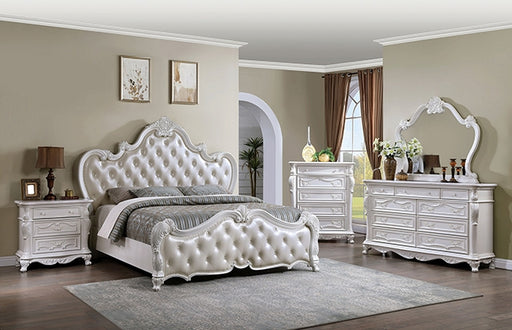 Ventresca Bed White & Chrome - California Furniture (Coachella, CA)