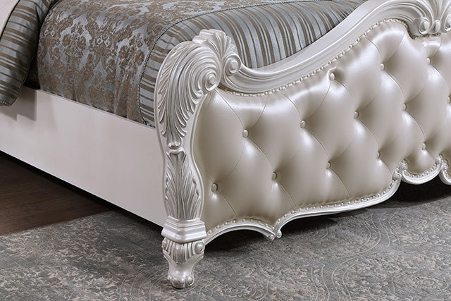 Ventresca Bed White & Chrome - California Furniture (Coachella, CA)