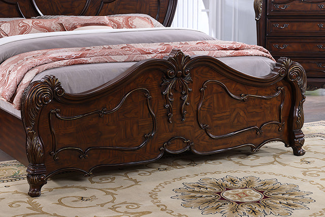 Roselli E.King & Queen Bed White & Chrome - California Furniture (Coachella, CA)