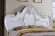 Roselli E.King & Queen Bed White & Chrome - California Furniture (Coachella, CA)