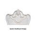 Roselli E.King & Queen Bed White & Chrome - California Furniture (Coachella, CA)