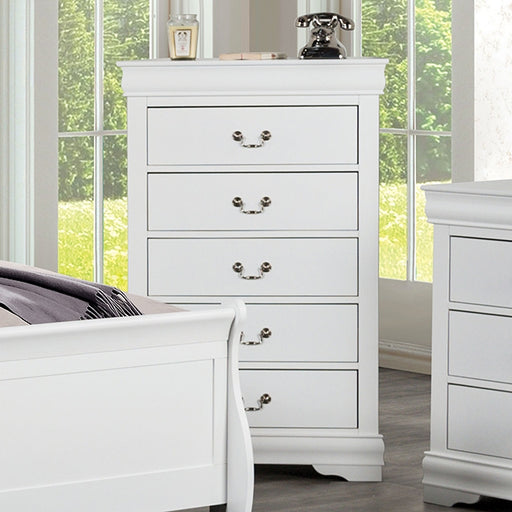 Louis Philippe Chest White - California Furniture (Coachella, CA)