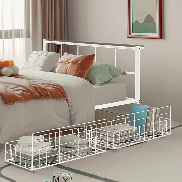 Nicoli Queen Metal Bed With Underbed Storage - California Furniture (Coachella, CA)