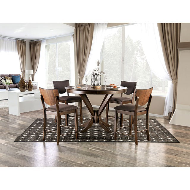 Marina 5 PC Dining Table Set Walnut - California Furniture (Coachella, CA)