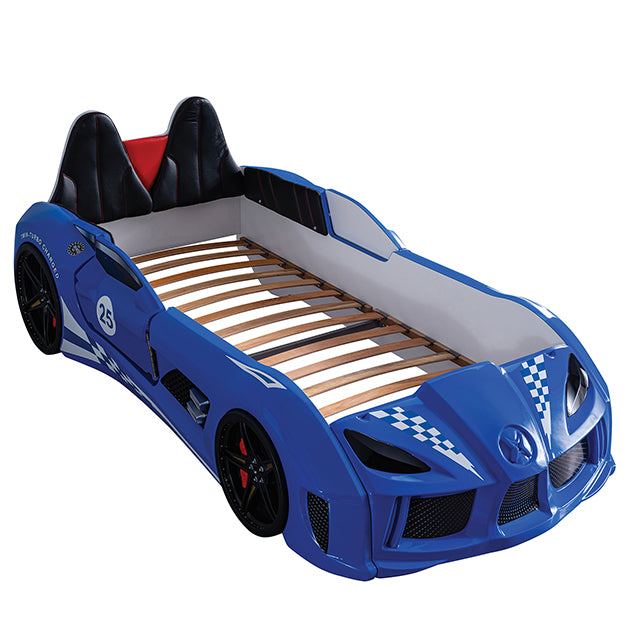 Trackster Bed White, Red,, Black, & Blue - California Furniture (Coachella, CA)