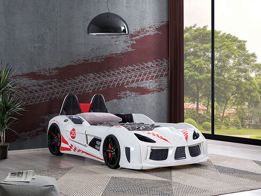 Trackster Bed White, Red,, Black, & Blue - California Furniture (Coachella, CA)