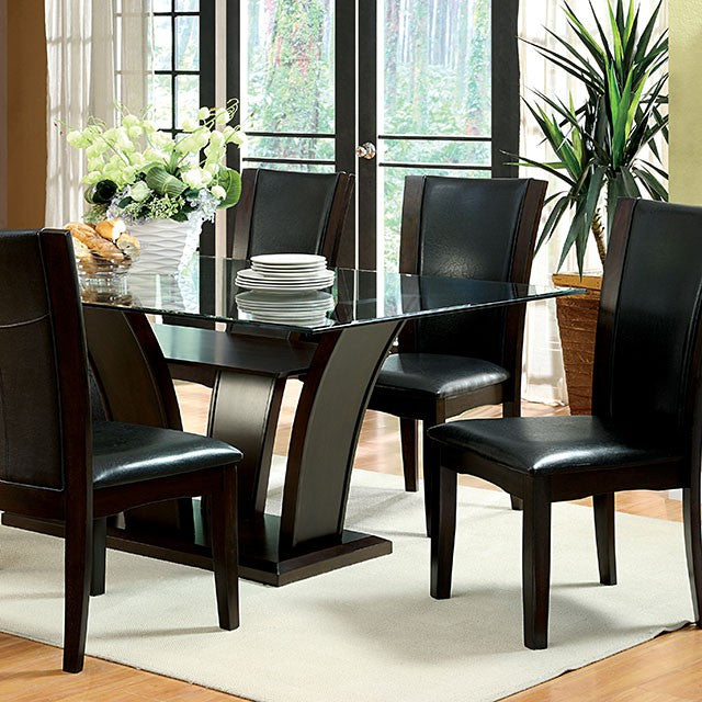 Manhattan 7 Pc Dining Table Set Cherry - California Furniture (Coachella, CA)