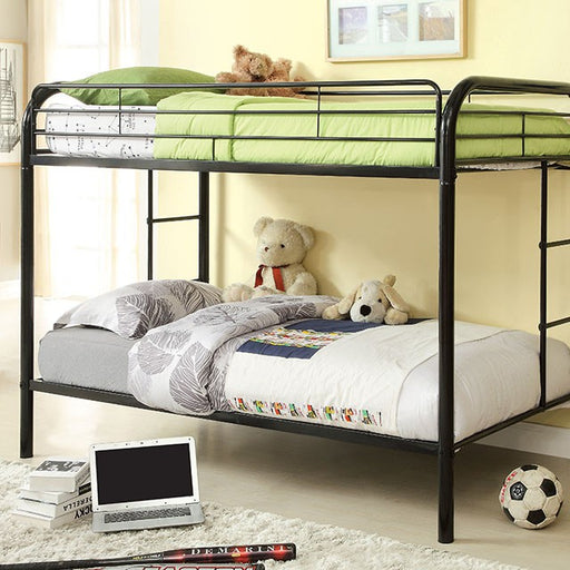 Rainbow Twin/Twin Bunk Bed Black, Silver, & White - California Furniture (Coachella, CA)