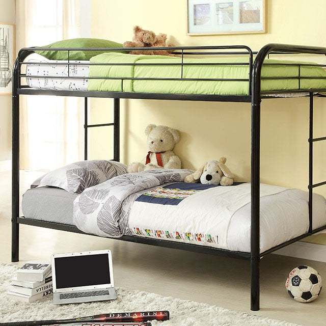 Rainbow Twin/Twin Bunk Bed Black, Silver, & White - California Furniture (Coachella, CA)