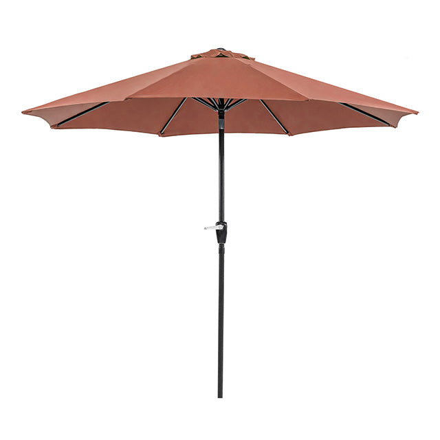 Soli 9' Outdoor Umbrella w/ Auto Tilt + 21" Round Base - California Furniture (Coachella, CA)