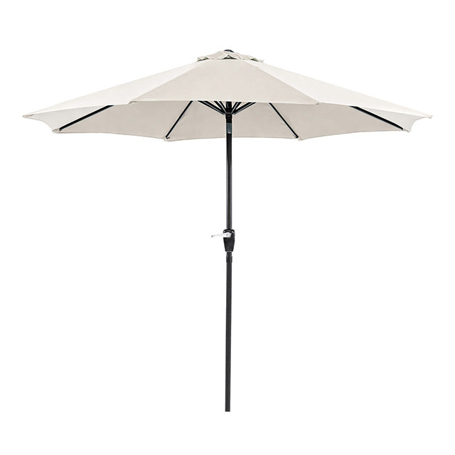 Soli 9' Outdoor Umbrella w/ Auto Tilt + 21" Round Base - California Furniture (Coachella, CA)