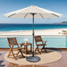 Soli 9' Outdoor Umbrella w/ Auto Tilt + 21" Round Base - California Furniture (Coachella, CA)