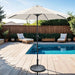 Tano 9' Outdoor Umbrella + 21" Round Base - California Furniture (Coachella, CA)
