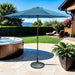 Mora 11' Outdoor Umbrella + 21" Round Base - California Furniture (Coachella, CA)