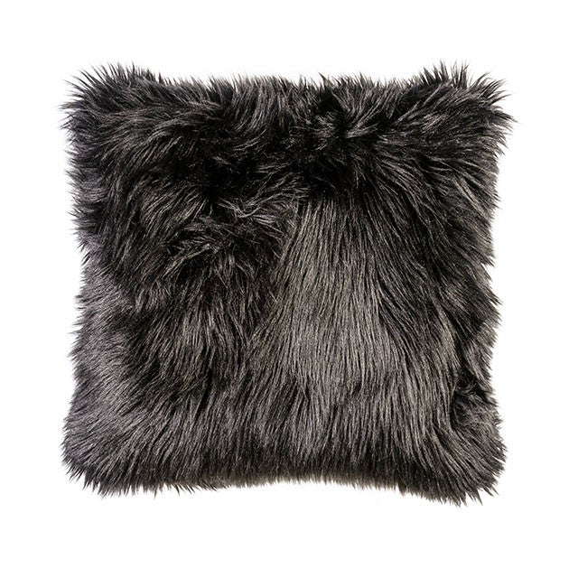 Jet Black 20" X 20" Pillow, Fur Black (2/CTN) - California Furniture (Coachella, CA)