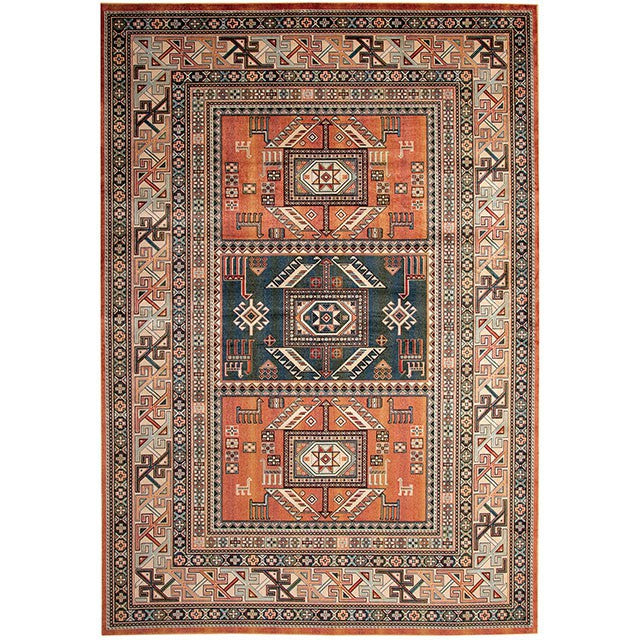 Mortsel Orange/Multi 5'3" X 7'6" Area Rug - California Furniture (Coachella, CA)