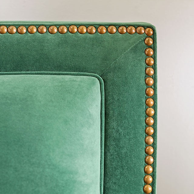 VERDANTE Emerald Green/Gold Sofa - California Furniture (Coachella, CA)