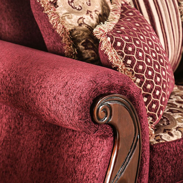 TABITHA Wine Love Seat, Wine - California Furniture (Coachella, CA)