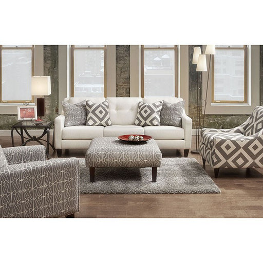 PARKER Gray/Pattern Ottoman - California Furniture (Coachella, CA)